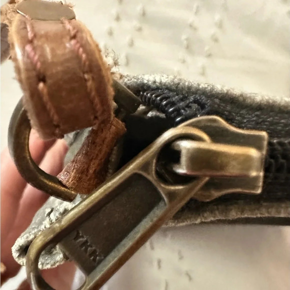 MONA B BROWN PEDDALTON SADDLE CANVAS Crossbody Purse - Picture 10 of 11